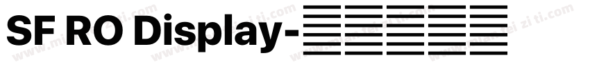 SF RO Display字体转换